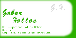 gabor hollos business card