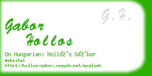 gabor hollos business card